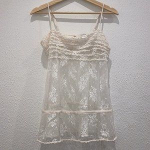 SOLD ON MERCARI - Guess Sheer Floral Tank Top